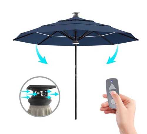 Rent to own Above - Height Series 11-ft. Smart Umbrella with Remote Control and Wind Sensor - Sapphire