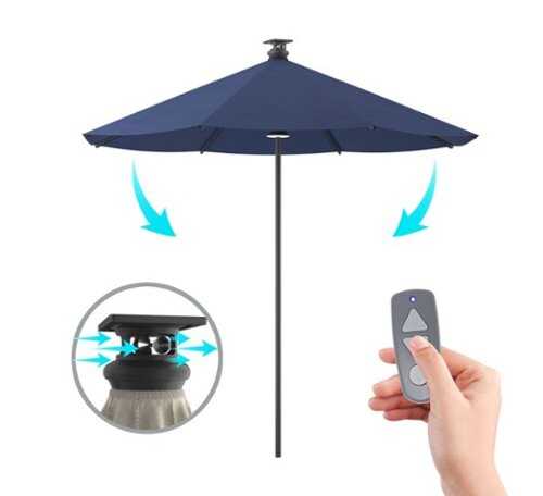 Rent to own Above - Height Series 9-ft. Smart Umbrella with Remote Control and Wind Sensor - Sapphire