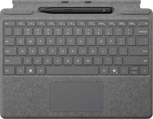 Rent to own Microsoft - Surface Slim Pen (2nd Edition) and Pro Keyboard for Pro 13" (11th Edition), Pro 9, and Pro 8 - Platinum