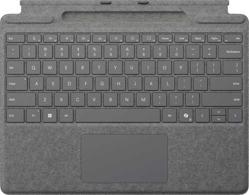 Rent to own Microsoft - Surface Pro Keyboard for Pro (11th Edition), Pro 9, and Pro 8 with Pen Storage - Platinum