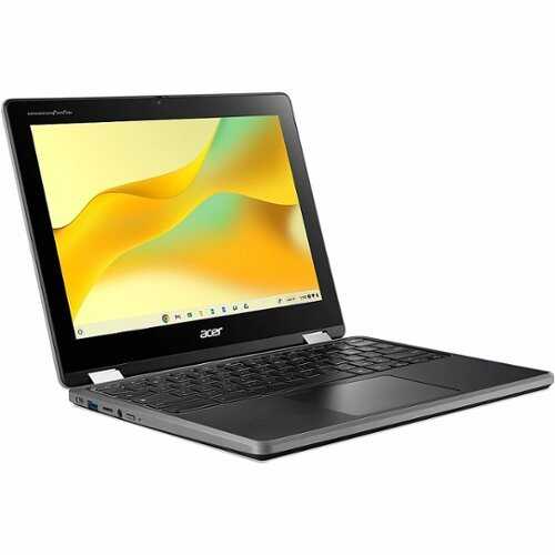 Rent to own Acer - Chromebook Spin 512 R856TN 2-in-1 12" Touch Screen Laptop - Intel with 8GB Memory - 64 GB eMMC - Shale Black, Black