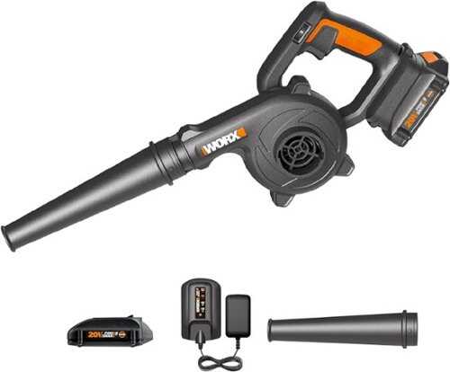 Rent to own WORX - 20V 160 MPH 100 CFM Cordless Shop Blower (1 x 2.0 Ah Battery and 1 x Battery Charger) - Black