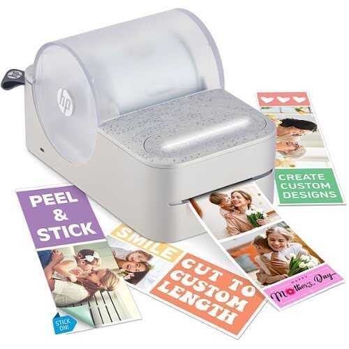 Rent to own HP Sprocket Panorama Portable, Instant Label Printer & Photo Printer 2” x .5”- 9” - Gray
