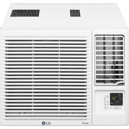 Rent to own LG - 7,600 BTU 115-Volt Window Air Conditioner with Cool, Heat and Wi-Fi Control in White - White