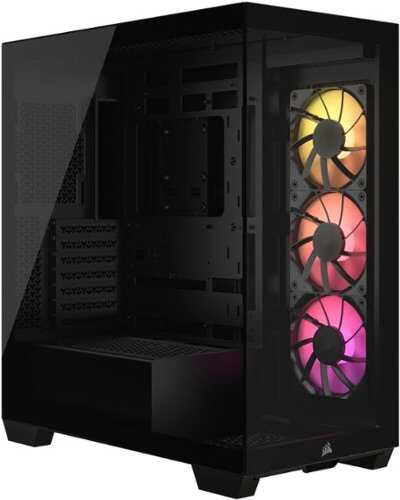 Rent to own CORSAIR - 3500X ARGB Mini-ITX/Micro-ATX/ATX/E-ATX Mid-Tower Case - Black