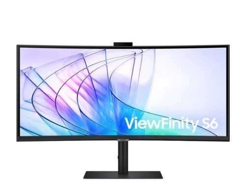 Rent to own Samsung ViewFinity 34" S6 (S65VC) UWQHD Built-in Webcam 100Hz AMD FreeSync HDR10 Monitor (HDMI, USB, DisplayPort) - Black