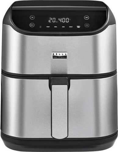 Rent to own Bella Pro - 6-qt. Touchscreen Air Fryer with Stainless Finish - Stainless Steel