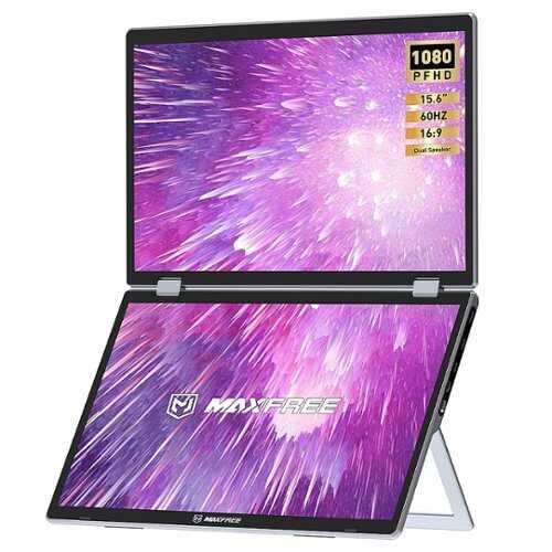 Rent to own Maxfree - M2 Dual-Screen 15.6" Laptop Extension Monitor - Black