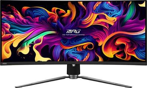 Rent to own MSI - MPG341CQPXQDOLED 34" Curved OLED QHD 240Hz 0.03ms Adaptive Sync Gaming Monitor with HDR400 (DisplayPort, HDMI, USB-C) - Black