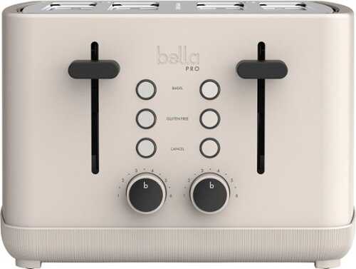 Rent to own Bella Pro - 4-Slice Toaster with Extra Wide Slots - Oatmilk