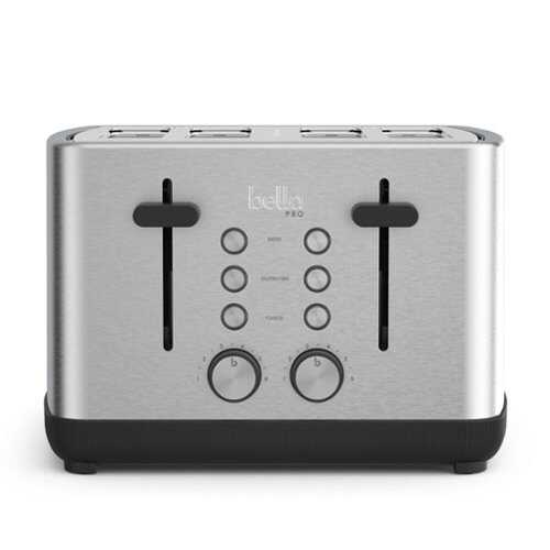 Rent to own Bella Pro - 4-Slice Toaster with Extra Wide Slots - Stainless Steel