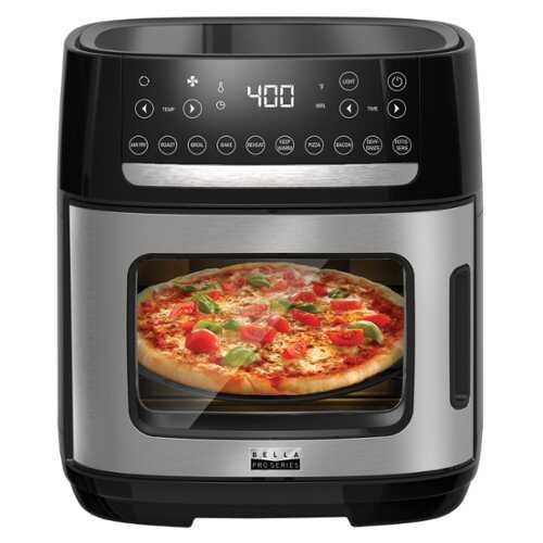 Rent to own Bella Pro - 12.6-qt. Touchscreen Air Fryer Pizza Oven with Rotisserie - Stainless Steel