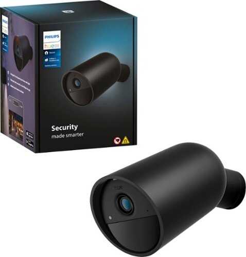 Rent To Own - Philips Hue Battery Wireless Security Camera - Black