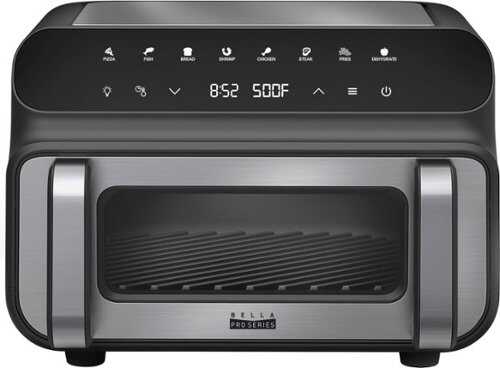 Rent to own Bella Pro - 10.5-qt. Touchscreen 5-in-1 Indoor Grill & Air Fryer - Stainless Steel