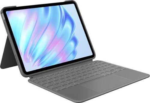 Rent to own Logitech - Combo Touch for iPad Air 11” with Detachable Backlit Keyboard with Kickstand - Oxford Gray