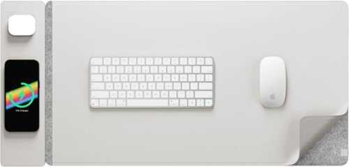 Rent to own JOURNEY - ALTI Wireless Charging Desk Mat - Light Grey - Light Grey
