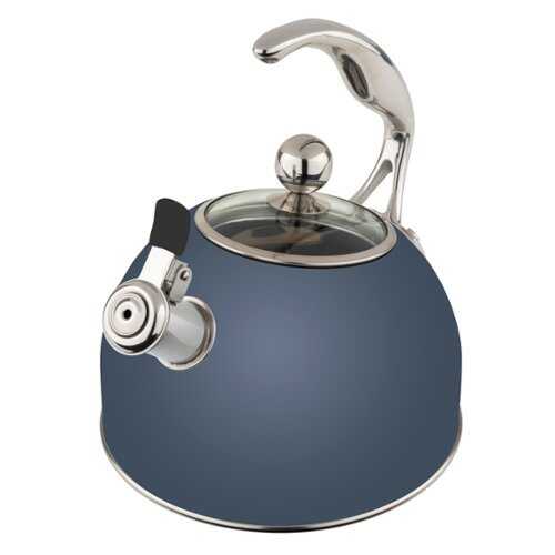 Rent To Own - Viking 2.6 Quart Whistling Tea Kettle with 3-Ply Base, Slate Blue - Slate Blue