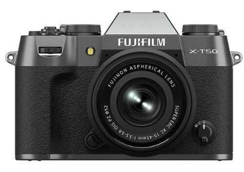 Rent to own Fujifilm - X-T50 Mirrorless Camera with XC15-45mmF3.5-5.6 OIS PZ Lens - Charcoal Silver