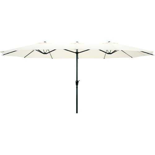 Rent to own Pure Garden 15-Ft Double Patio Umbrella, Beige - Beige