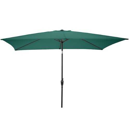 Rent to own Pure Garden 10-Ft Rectangular Patio Umbrella, Green - Green