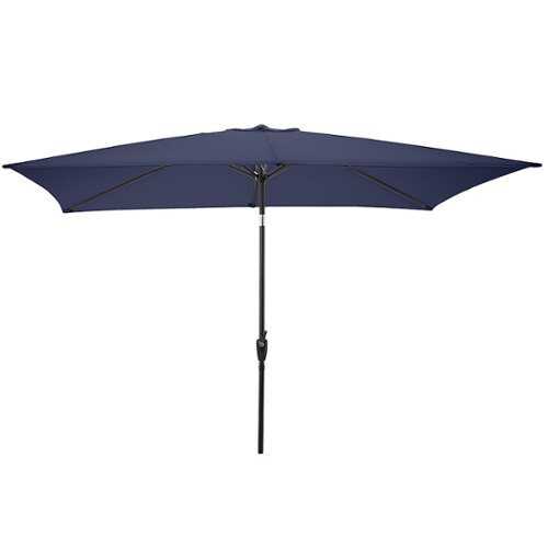 Rent to own Pure Garden 10-Ft Rectangular Patio Umbrella, Navy - Navy