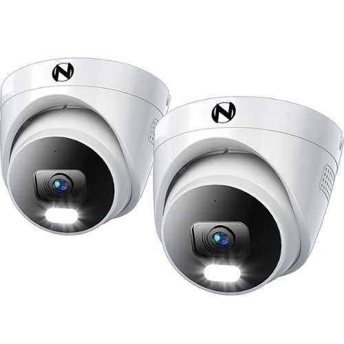 Rent to own Night Owl - 2-Camera Indoor/Outdoor Add On Wired IP 4K Security Dome Cameras - White