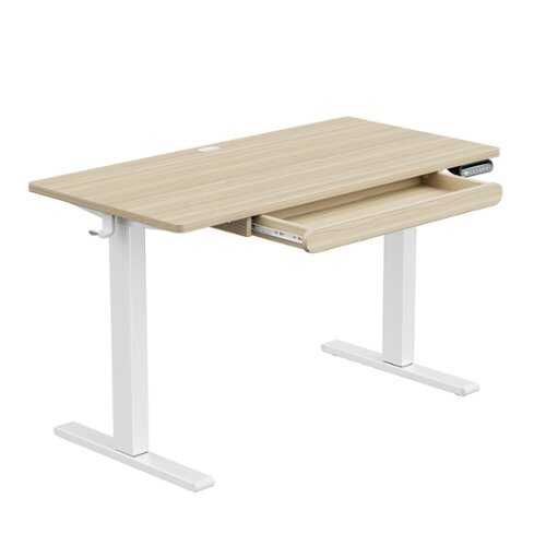 Rent to own HUANUO - Adjustable Standing Desk with Storage Drawer - 48″ x 24″ - Natural