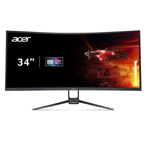 Rent to own Acer - Nitro EDA343CUR Hbmiippx 34”VA LED QHD 100Hz Adaptive-Sync Support Monitor (HDMI) - Black
