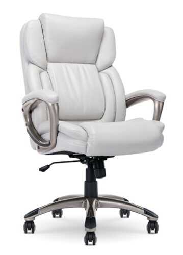Rent to own Serta - Garret Bonded Leather Executive Office Chair with Premium Cushioning - White