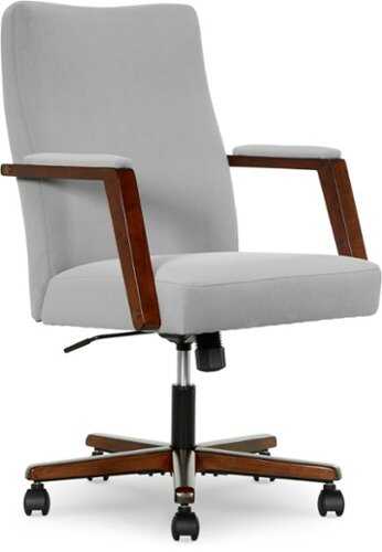 Rent to own Finch Neo One Fabric Mid-Back Home Office Chair with Padded Arms - Gray
