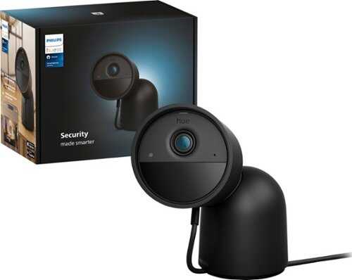 Rent To Own - Philips - Hue Desktop Wired Security Camera w/Stand - Black