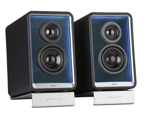 Rent to own Edifier - QR65 2.0 Bluetooth Multimedia Speaker System with 65W GaN Charging, Lighting Effects, and Strong Base (Pair) - Black
