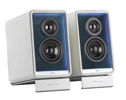 Rent to own Edifier - QR65 2.0 Bluetooth Multimedia Speaker System with 65W GaN Charging, Lighting Effects, and Strong Base (Pair) - White