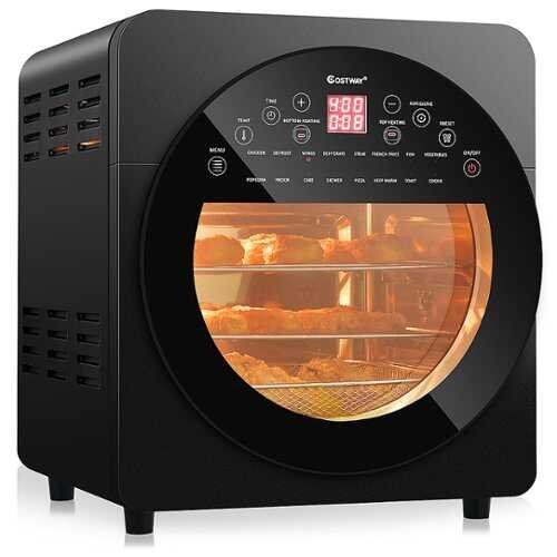 Rent to own Costway - 16-in-1 Air Fryer Oven 15.5 QT Toaster Oven Rotisserie Dehydrator w/ Accessories - Black
