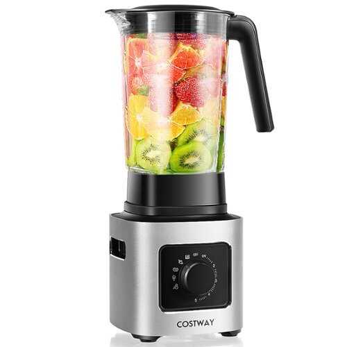 Rent to own Costway - 1500W 5 Speed Countertop Smoothie Blender with 5 Presets & 68oz Tritan Jar - Silver/Black