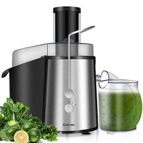 Rent to own Costway - Electric Juicer Wide Mouth Fruit & Vegetable Centrifugal Juice Extractor 2 Speed - Black/Silver