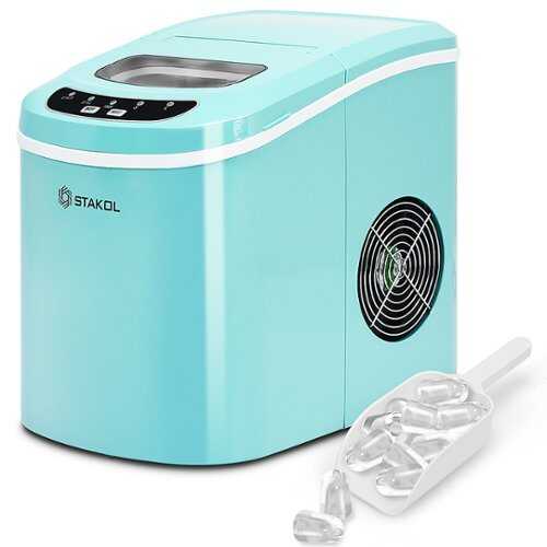 Rent to own Costway - Portable Compact Electric Ice Maker Machine Mini Cube 26lb/Day - Mint Green