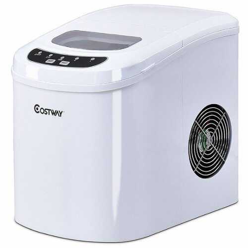 Rent to own Costway - White Portable Compact Electric Ice Maker Machine Mini Cube 26lb/Day - White