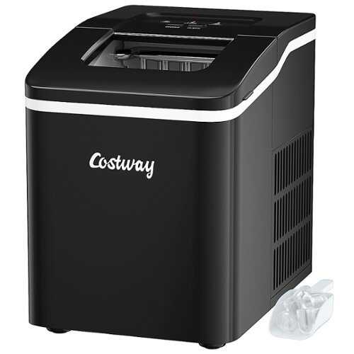 Rent to own Costway - Portable Ice Maker Machine Countertop 26Lbs/24H Self-cleaning w/ Scoop - Black