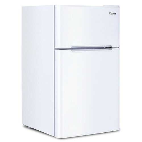 Rent to own Costway - Refrigerator Small Freezer Cooler Fridge Compact 3.2 cu ft. Unit, - White