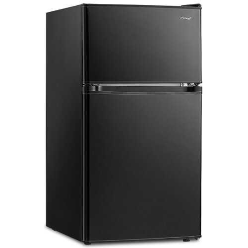 Rent to own Costway - 3.2 Cu.Ft Mini Refrigerator with Freezer Compact Fridge with 2 Reversible Door - Black