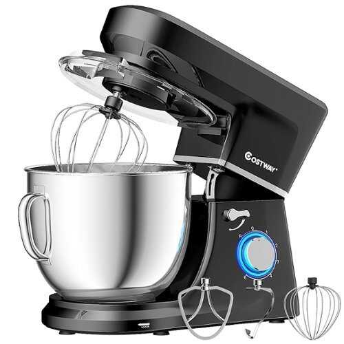 Rent To Own - Costway - Tilt-Head Stand Mixer 7.5 Qt 6 Speed 660W with Dough Hook, Whisk & Beater - Black