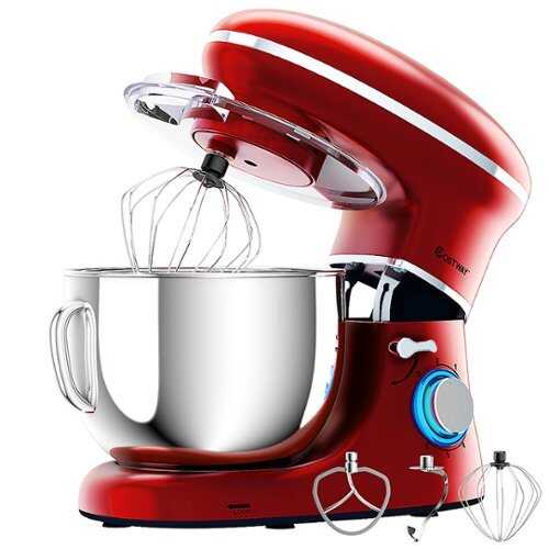 Rent To Own - Costway - 6.3Qt Tilt-Head Food Stand Mixer 6 Speed 660W w/Dough Hook, Whisk & Beater - Red