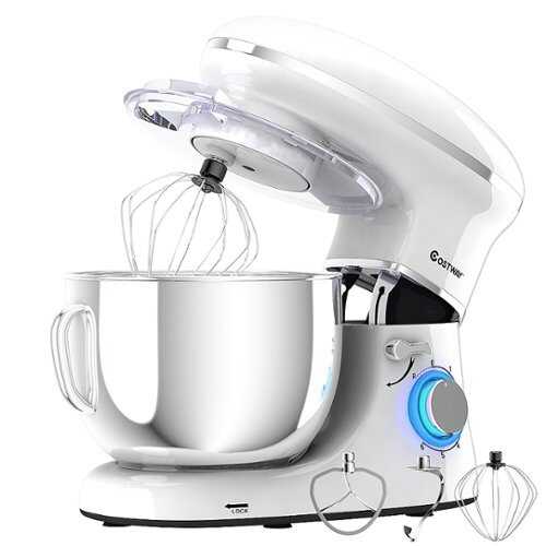 Rent To Own - Costway - 6.3 Quart Tilt-Head Food Stand Mixer 6 Speed 660W - White