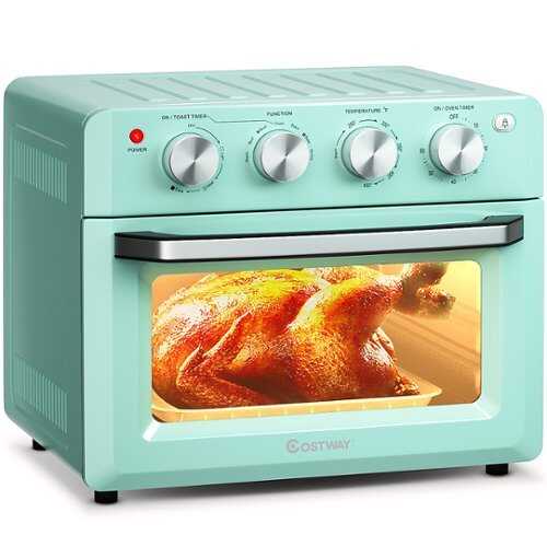 Rent To Own - Costway - Air Fryer Toaster Oven 19 QT Dehydrate Convection Ovens w/ 5 Accessories - Mint green