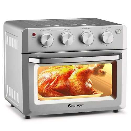 Rent To Own - Costway - 7-in-1 Air Fryer Toaster Oven 19 QT Dehydrate Convection Ovens w/ 5 Accessories - Gray