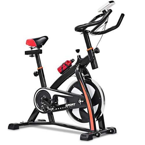 Rent to own Costway - Exercise Bicycle Indoor Bike Cycling Cardio Adjustable Gym Workout Fitness Home - Red