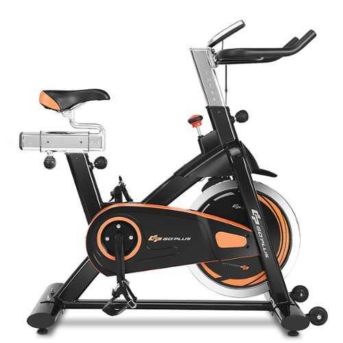 Rent to own Costway - Exercise Bike Cycle Trainer Indoor Workout Cardio Fitness Bicycle Stationary - Orange&Black