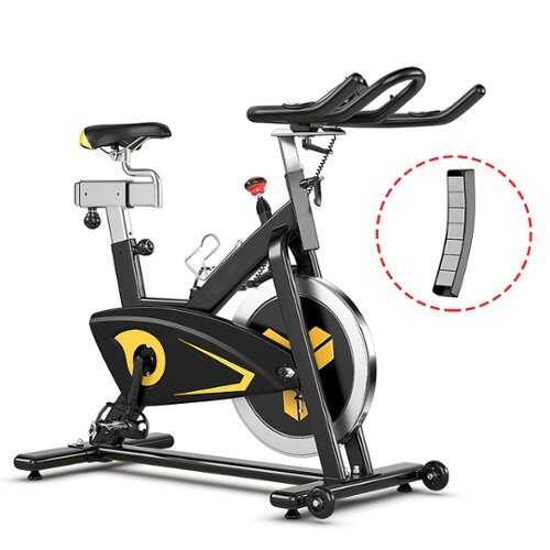 Rent to own Costway - Magnetic Exercise Bike Stationary Belt Drive - Black