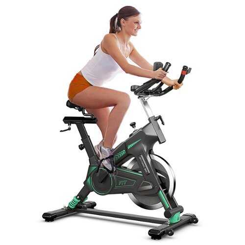 Rent to own Costway - Stationary Exercise Bike Cycling Bike W/33Lbs Flywheel Home Fitness Gym Cardio - Black